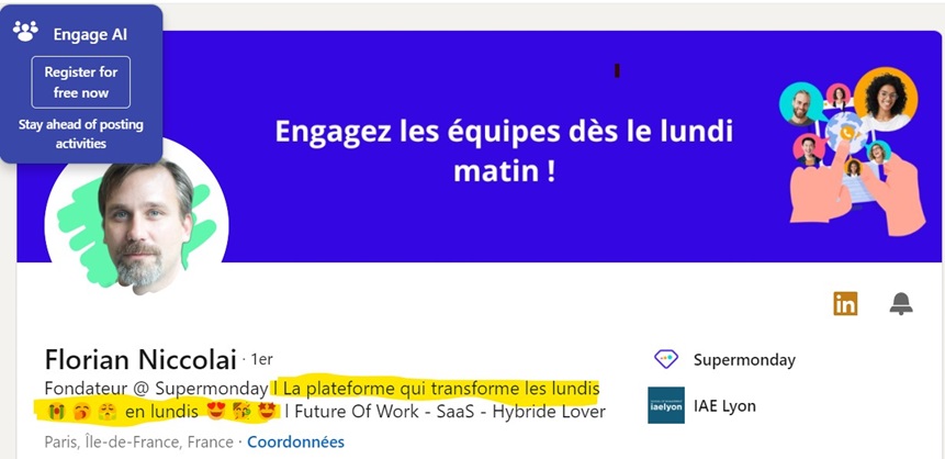 humour dans son titre linkedin