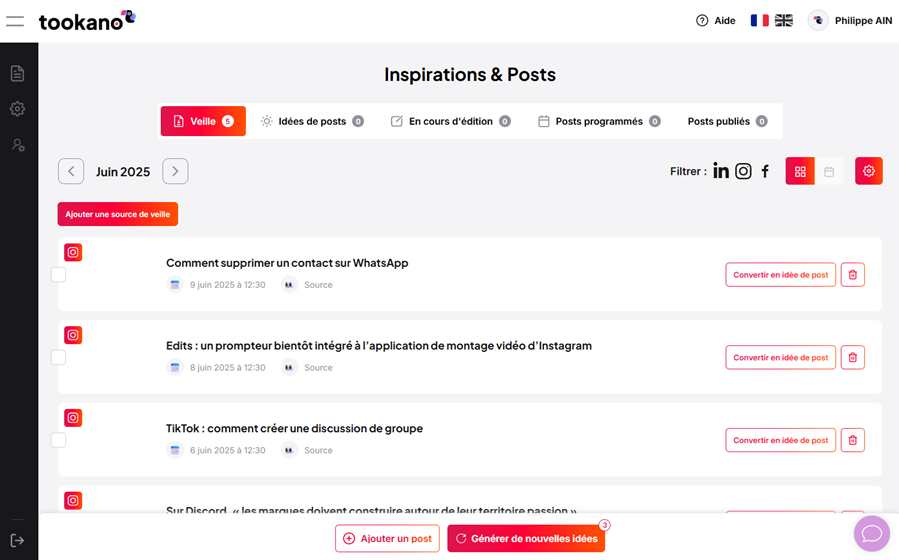 veille réseaux sociaux tookano